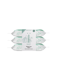 Afbeelding in Gallery-weergave laden, Naïf plastic free baby wipes 3 pack